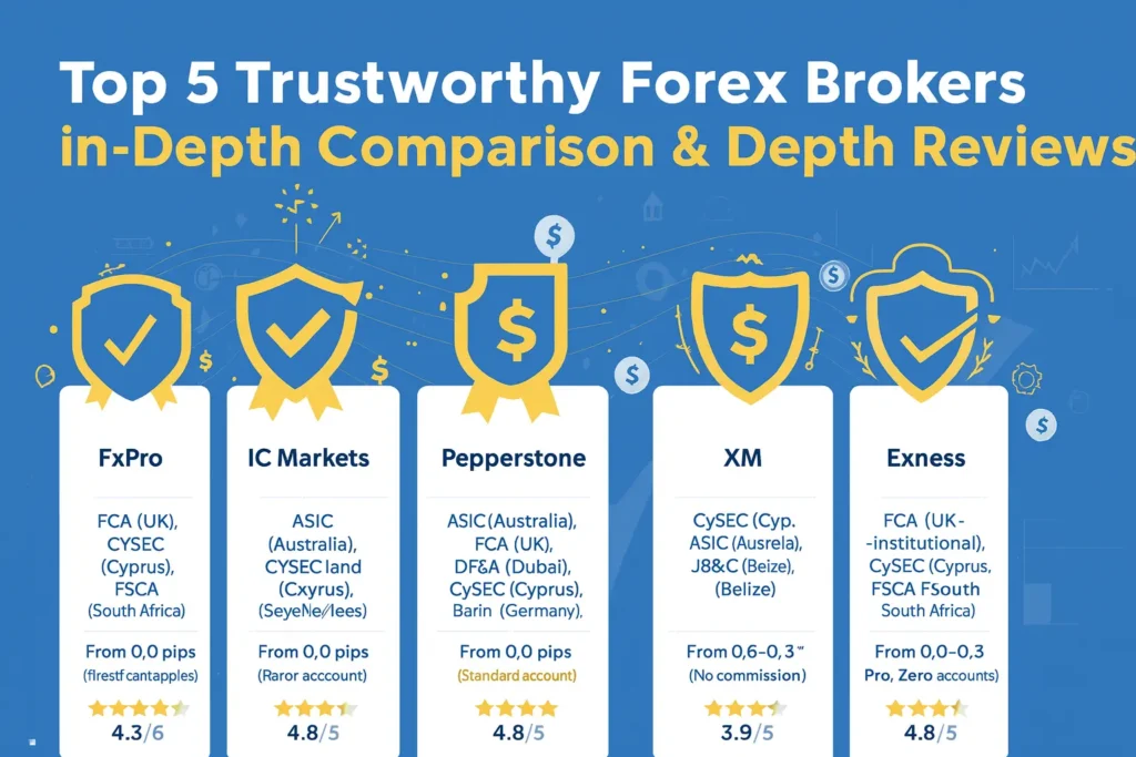 Top 5 Trustworthy Forex Brokers in 2025